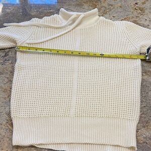 Peter Millar Cream Cowl Neck Sweater with draw string